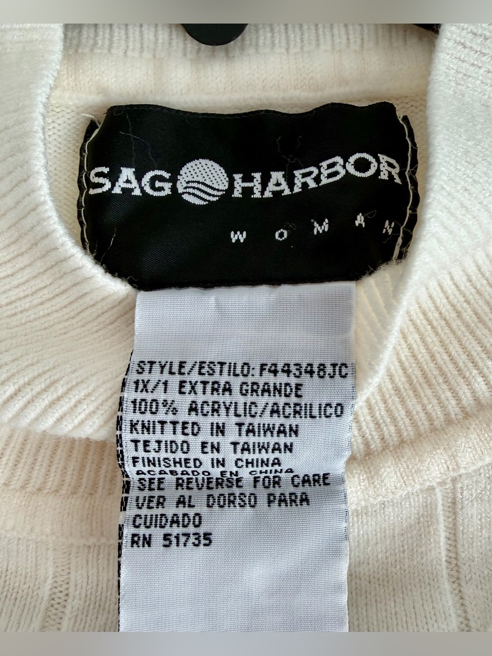Women’s Sag Harbor Mock Neck Short Sleeve Sweater - Picture 3 of 3